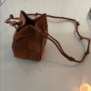 Elegant Brown Woven Women's Bag